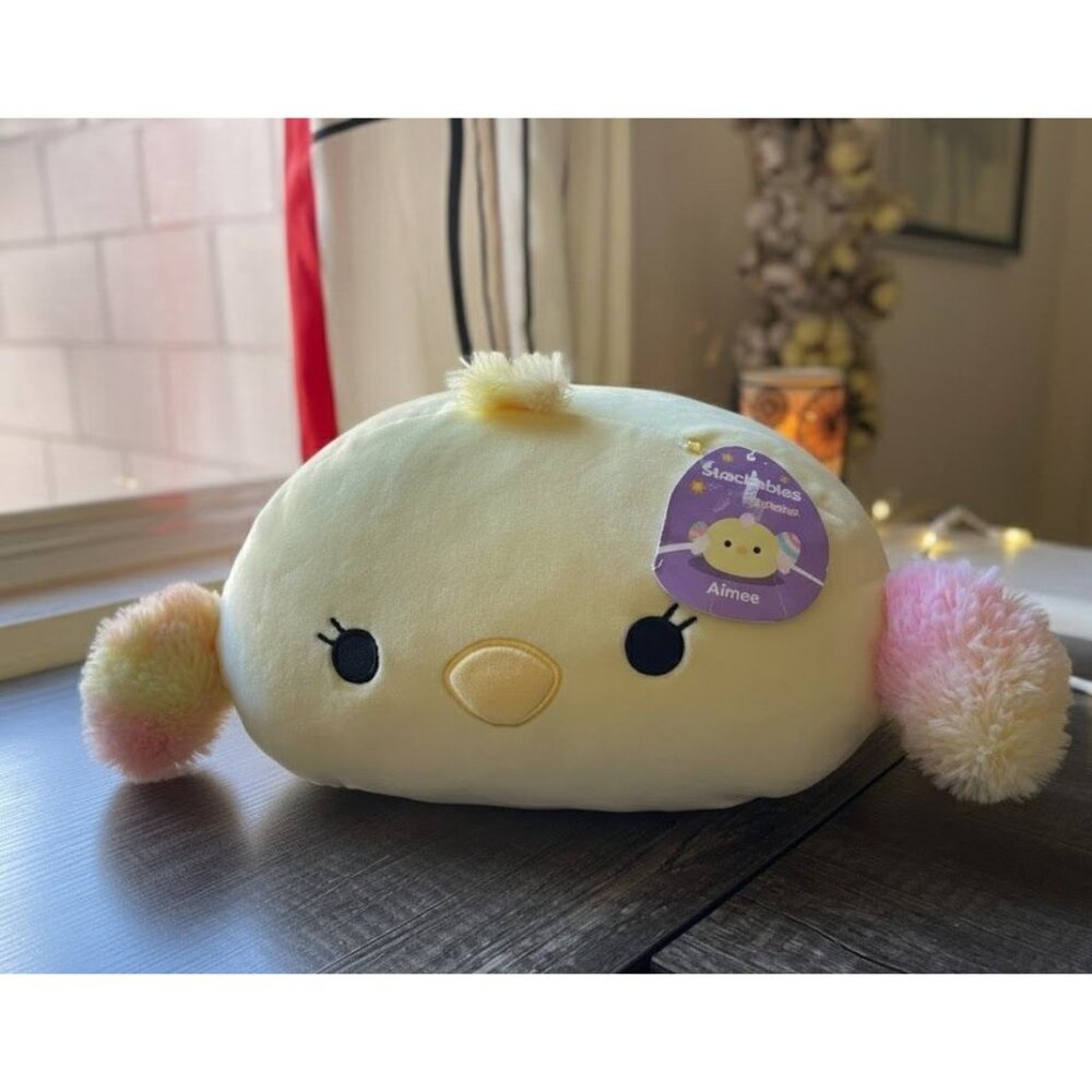 Squishmallows Aimee Yellow Chick Stackable 11” Plush - New NWT 2023 Easter Squad